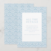 Elegant Blue Damask エンクロージャーカード (正面/裏面)