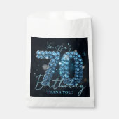 Elegant Blue Diamonds Glamour 70th Birthday Party フェイバーバッグ (正面)