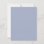 Elegant Blue Double Frame Wedding Thank You Card セーブザデート (裏面)