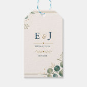 Elegant Blue Eucalyptus ギフトタグ (正面)