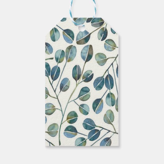 Elegant Blue Eucalyptus ギフトタグ (裏面)