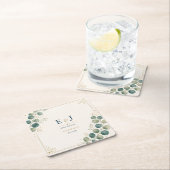 Elegant Blue Eucalyptus スクエアペーパーコースター (インサイチュ)