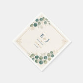 Elegant Blue Eucalyptus  スタンダードカクテルナプキン (角)