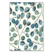 Elegant Blue Eucalyptus Watercolor テーブルナンバー (裏面)