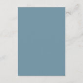 Elegant Blue Eucalyptus Watercolor 出欠カード (裏面)