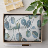 Elegant Blue Eucalyptus Watercolor 薄葉紙 (ギフト)