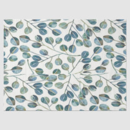 Elegant Blue Eucalyptus Watercolor 薄葉紙