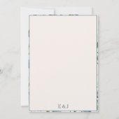 Elegant Blue Eucalyptus Watercolor Botanical  セーブザデート (裏面)