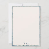 Elegant Blue Eucalyptus Watercolor Botanical 招待状 (裏面)