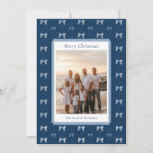 Elegant Blue Family Christmas Card カード (正面)