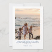 Elegant Blue Family Christmas Card カード (裏面)