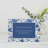 Elegant Blue Floral エンクロージャーカード (スタンド正面)