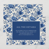 Elegant Blue Floral エンクロージャーカード (正面/裏面)