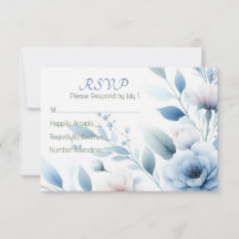 Elegant Blue Floral 