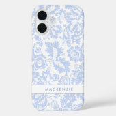 Elegant Blue Floral Botanical Case-Mate iPhoneケース (裏面)