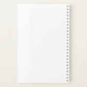 Elegant Blue Floral Botanical Spiral Notebook ノートブック (裏面)