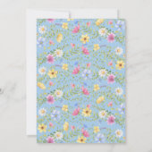 Elegant Blue Floral boy Baby Shower 招待状 (裏面)