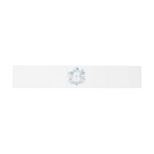 Elegant Blue Floral Crest Monogram Wedding Invite 招待状ベリーバンド (フラット)