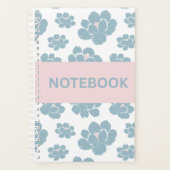 Elegant Blue Floral Notebook プランナー手帳 (正面)