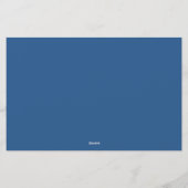Elegant Blue Floral Personal Stationery Note Card 便箋 (裏面)