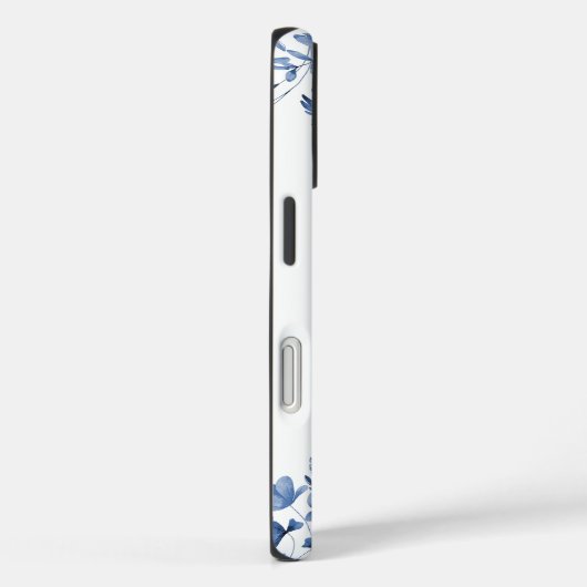 Elegant Blue Floral Personalized  Case-Mate iPhoneケース (裏面 / 右)
