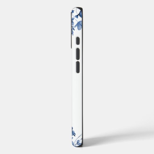 Elegant Blue Floral Personalized  Case-Mate iPhoneケース (裏面 / 左)