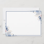 Elegant Blue Floral Sweet 16 Invitation 招待状 (裏面)