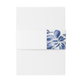 Elegant Blue Floral Vintage Wedding 招待状ベリーバンド (裏面例)