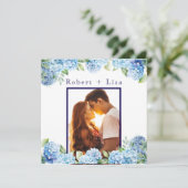 Elegant Blue Floral Wedding  セーブザデート (スタンド正面)