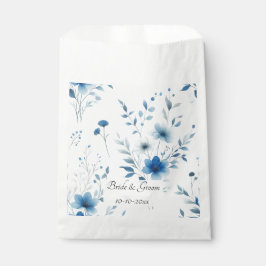 Elegant Blue Floral Wedding フェイバーバッグ