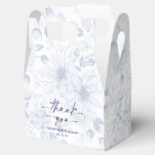 Elegant Blue Floral Wedding Favor Box フェイバーボックス (オープン)