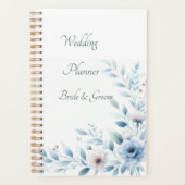 Elegant Blue Floral Wedding Planner プランナー手帳 (正面)
