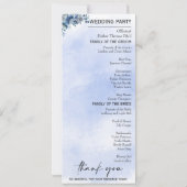 Elegant Blue Floral Wedding Programs (裏面)