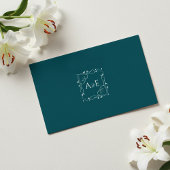 Elegant Blue Floral Wedding RSVP Card