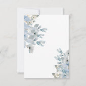 Elegant Blue Floral Wedding Thank You Card  (裏面)