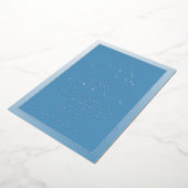 Elegant Blue Formal Wedding Invitation 箔招待状 (回転した状態)