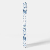 Elegant Blue French Toile Pattern Monogram Name Case-Mate iPhoneケース (裏面 / 右)
