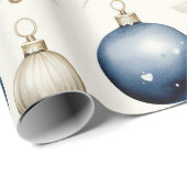 Elegant Blue & Gold Christmas Paper ラッピングペーパー (ロールコーナー)