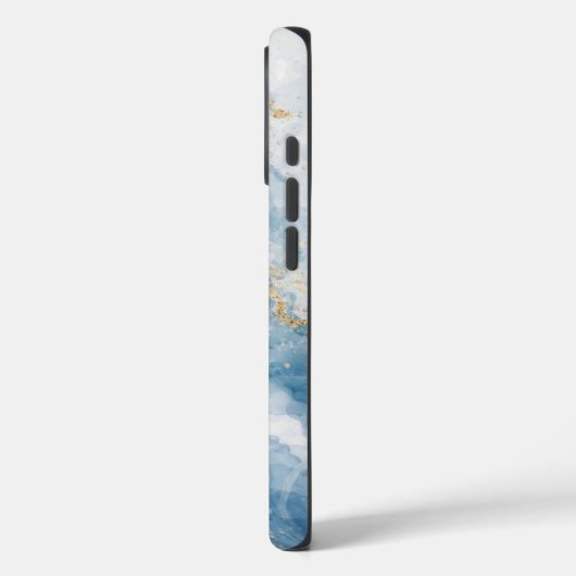 Elegant Blue Gold Glitter Abstract Flow            Case-Mate iPhoneケース (裏面 / 左)