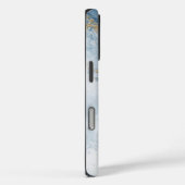 Elegant Blue Gold Glitter Abstract Flow            Case-Mate iPhoneケース (裏面 / 右)