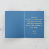 Elegant Blue Gold Sparkly Balloons 30th Birthday カード (内部)