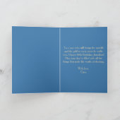 Elegant Blue Gold Sparkly Balloons 60th Birthday カード (内部)