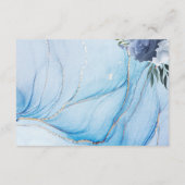 Elegant Blue & Gold Wedding Enclosure Card  エンクロージャーカード (裏面)