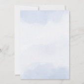 Elegant Blue & Gold Wedding Invitation 招待状 (裏面)