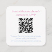Elegant Blue Greek Key Wedding Site QR Code エンクロージャーカード (正面)