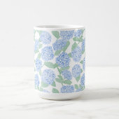Elegant Blue Green Hydrangea Preppy コーヒーマグカップ (中央)
