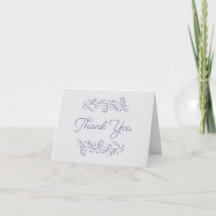 Elegant Blue Hand Drawn Floral Vines