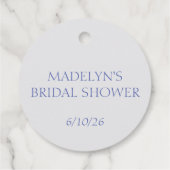 Elegant Blue Hand Drawn Floral Vines フェイバータグ (裏面)