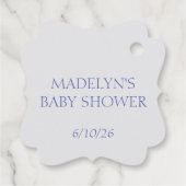 Elegant Blue Hand Drawn Floral Vines フェイバータグ (裏面)