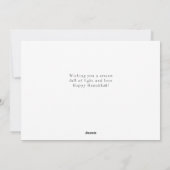 Elegant Blue Happy Hanukkah Family 1 Photo シーズンカード (裏面)